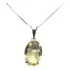Pingente Oval Citrino Natural  Ponto De Luz + Cordao