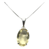 Pingente Oval Citrino Natural