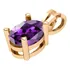 Pingente Oval Prata 925 Dourada 18k - Ametista