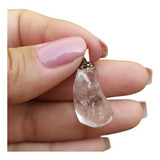 Pingente Pedra Natural Rolada Cristal Quartzo