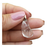 Pingente Pedra Natural Rolada Cristal Quartzo