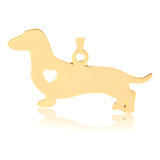 Pingente Pet Dachshund Salsicha De Perfil Presente