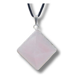 Pingente Piramide Quartzo Rosa