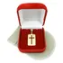 Pingente Placa Cruz Vazada 25mm Folheado Ouro Pi108 Cor Dourado
