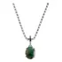 Pingente Prata 925 Esmeralda Oval Natural Verdadeira Joias Cor Prateado