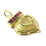 Pingente Rubis Quadrados E