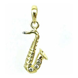 Pingente Saxofone Sax Ouro 18k 3