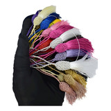 Pingente Tassel 9cm Poliéster Franjas 50un Varias Cores