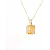 Pingente Topázio Imperial Natural 1 68 Ct Prata 925 Cordão