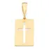 Pingente Unissex Folheado Ouro Cruz Vazada Rommanel 540104 Cor Dourado