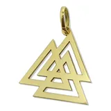 Pingente Valknut Em Ouro