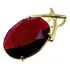 Pingente X Em Ouro 18k Com Cristal Facetado Oval