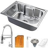 Pingoo Casa Cuba Para Cozinha Pia Gourmet Nawa 50 Cm Em Aço Inox 201 Com Acessórios E Tábua De Corte E Torneira Gourmet Misturador Monocomando Munim Em Metal