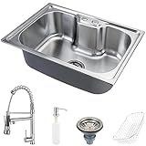 Pingoo Casa Cuba Para Cozinha Pia Gourmet Nawa 50 Cm Em Aço Inox 201 Com Acessórios E Torneira Gourmet Misturador Monocomando Munim Em Metal