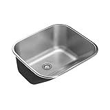 Pingoo Casa  Tanque Monobloco Com Acessórios  Aço Inox  Escovado  Atikum  Pingoo Casa   Prata