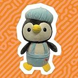 Pinguim De Pelúcia 30cm Azul Toque Macio Presente Máquina De Bichinhos Ursinho De Pelúcia