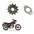 Pinhão 15 Dentes Aço 1045 Suzuki Haojue Dk 150 / Chopper 150