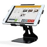 Pinikox Suporte Universal Para Tablet Suporte De Quiosque Antifurto Compatível Com IPad Pro Air Mini De 9 7 A 12 9 Polegadas Suporte Giratório Giratório Para Mesa Comercial Metal Preto