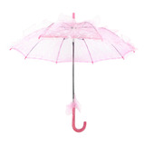 Pink Props Umbrella Bridal Lace Algodão