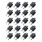 Pino Plugue Plug Macho 2 Pinos Maciço 10a Preto Kit 20 Peças