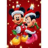 Pintura Com Diamantes-diy 5d- Mickey Minnie Natal 1-30x40 Cm