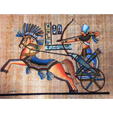 Pintura Egipcia Óleo S papiro Ramsés Na Guerra Frete Grátis