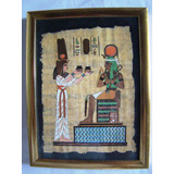 Pintura Egipcia Papiro Moldura Alum c vidro Frete Grátis