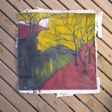 Pintura Em Óleo Sobre Tela Representando Uma Árvore