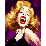 Pintura Numerada Marilyn Monroe Pinceis Tintas S185 Q1177