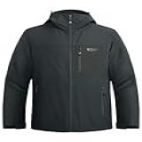 Pioneer Camp Jaqueta Softshell Masculina Forrada Com Lã Com Capuz Impermeável Jaqueta Tática De Inverno Com 7 Bolsos Cinza Escuro M