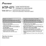 Pioneer HTP 071 Home Theater Package Owners Instruction Manual Reprint Plastic Comb 