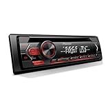 Pioneer Receptor De CD DEH-S1200UB 1-Din - USB- AUX- Reprodução FLAC- Rádio AM-FM- Saída 50W X 4- MIXTRAX- Face Destacável- Equalizador Predefinido- Aumento De Graves- Controle Remoto Incluído