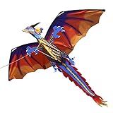 Pipa  Moniss 140cm X 120cm   55 X 47 Polegadas Dragon Kite Linha única Pipa Voadora Com Cauda Linha Voadora De 100m Para Crianças Adultos