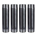 PIPE DECOR Tubo De Encanamento De Aço Preto 5 Cm De Diâmetro X 20 Cm Tubo Pré Cortado Serve Para Tubos Bicos E Acessórios Rosqueados Pretos Padrão De 5 Polegadas Pacote Com 4
