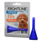 Pipeta Antiparasitário Para Pulga Merial Frontline Top Spot Antipulgas E Carrapatos Para Cão De 1kg A 10kg Cor Azul