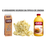 Pipoca De Cinema Flavacol 80g E Manteiga Cukin 600ml Kit