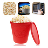 Pipoqueira Balde Pote Pipoca Silicone Para Micro ondas Filme