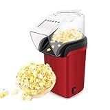 Pipoqueira Elétrica Vermelha Sem Óleo Saudável 110V 1200W Ar Quente Totalmente Automática Popcorn