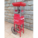 Pipoqueira Elétrica Vintage Retro Carrinho Coca Cola Premium
