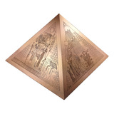 Pirâmide Cobre Gravada Base 50cm Quéops