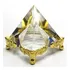 Pirâmide Cristal Egito Vridro Decora Ornamento Meditação 5cm Cor Branco