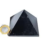 Pirâmide Obsidiana Negra Pedra Natural Baseada Quéops 7cm