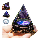 Piramide Orgonite Obsidiana Yin Yang Esfera