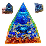 Piramide Orgonite Pedras Azuis