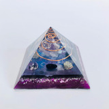 Piramide Orgonite Transmutação Ametista Turmalina 6x9cm