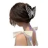 Piranha De Cabelo Borboleta Strass Plástico Abs Preto Luxo