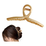 Piranha De Cabelo Prendedor Metal Dourado Alto Luxo Elegante