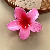 Piranha Prendedor De Cabelo Presilha Grampo De Cabelo Flor BBB24 Havai Floral Pink 