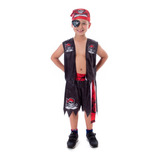 Pirata Infantil Fantasia,caribe,jack Sparrow,kit 5 Peças