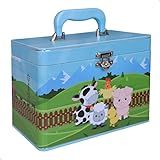 Pirlim Foto Maleta Box 240 Fotos 15x21 Com 4 Álbuns Fotográficos FAZENDINHA Bebê Sítio Animais